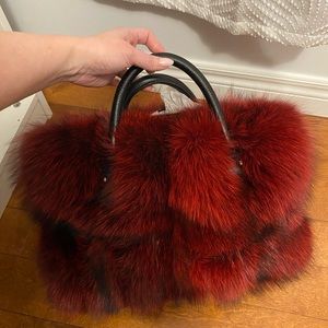 Luxury Fox Fur Handbag